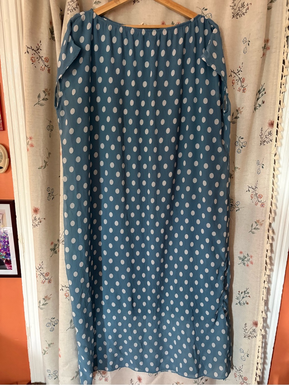 Roolee blue polka dot oversized dress